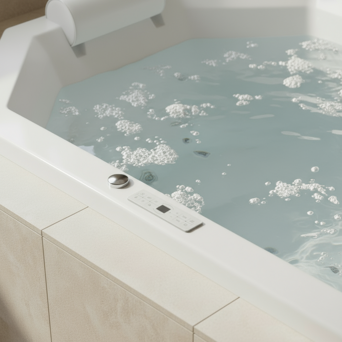 Barbados Indoor Whirlpool Badewanne – 24 Massagedüsen, LED, Ozon & Heizung