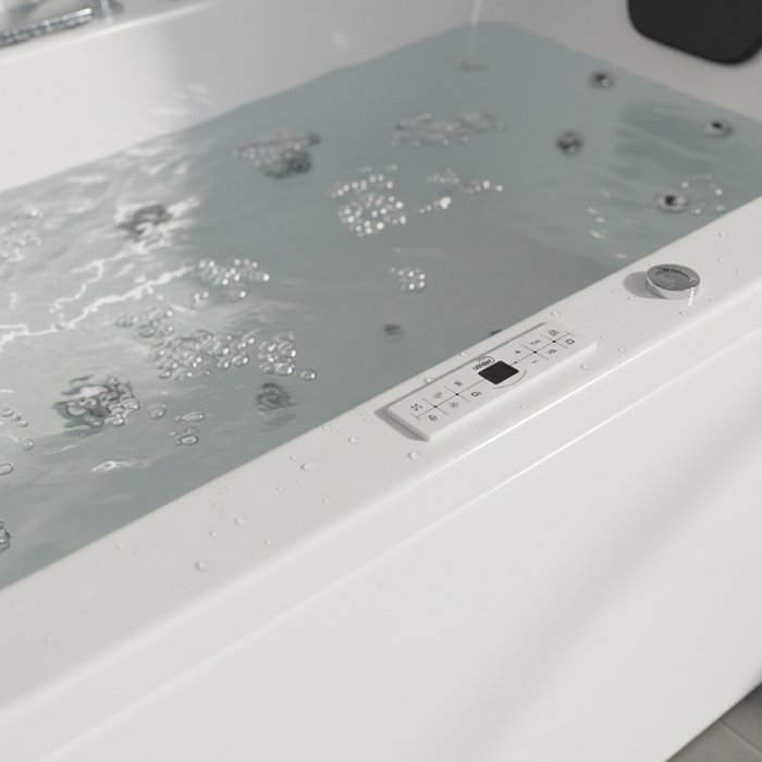 X-Tube Indoor Whirlpool Badewanne – 24 Massagedüsen, LED, Ozon & Heizung