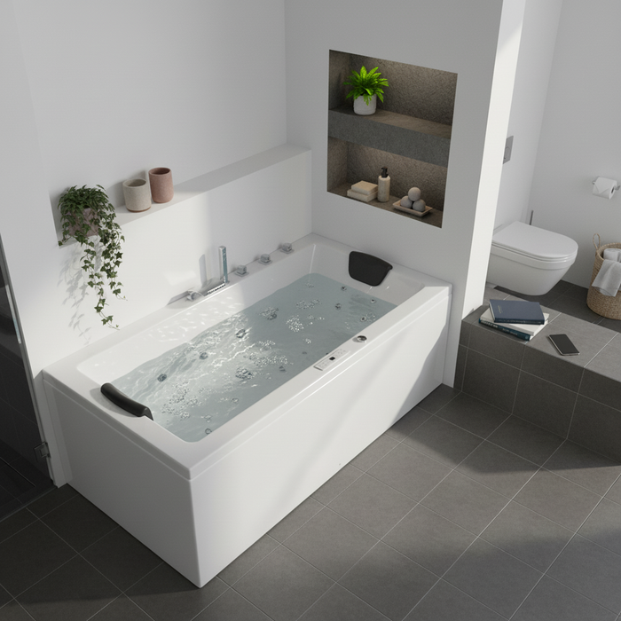 X-Tube Indoor Whirlpool Badewanne – 24 Massagedüsen, LED, Ozon & Heizung