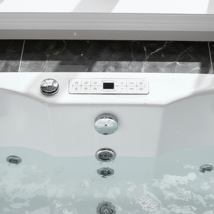 Miami Indoor Whirlpool Badewanne – 29 Massagedüsen, LED, Ozon & Heizung