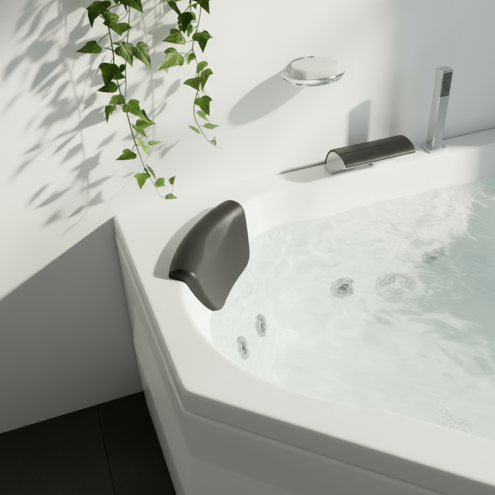 Samoa Indoor Eck-Whirlpool Badewanne – 24 Massagedüsen, LED, Ozon & Heizung
