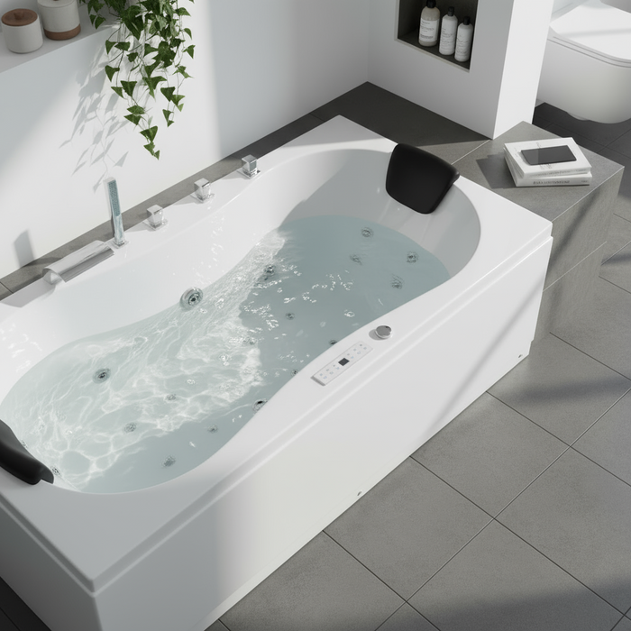 Trento Indoor Whirlpool Badewanne – 20 Massagedüsen, LED, Ozon & Heizung