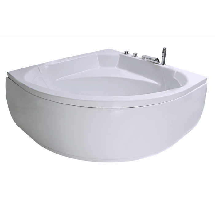Apollo Eck - Badewanne für 2 Personen - LED Ambiente, Wasserfall und Kopfstützen - Caribia