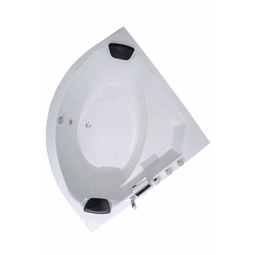Apollo Eck - Badewanne für 2 Personen - LED Ambiente, Wasserfall und Kopfstützen - Caribia