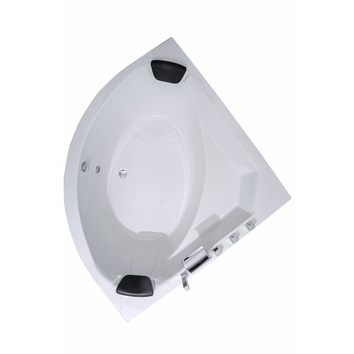 Apollo Eck - Badewanne für 2 Personen - LED Ambiente, Wasserfall und Kopfstützen - Caribia
