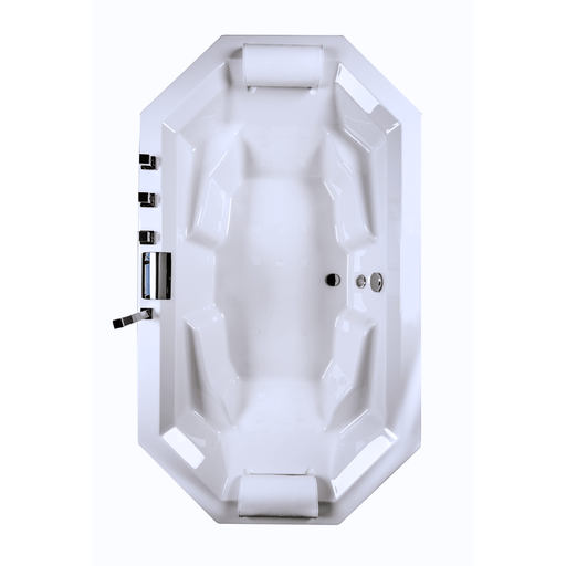 Barbados Badewanne für 2 Personen - LED Ambiente, Wasserfall und Kopfstützen - Caribia