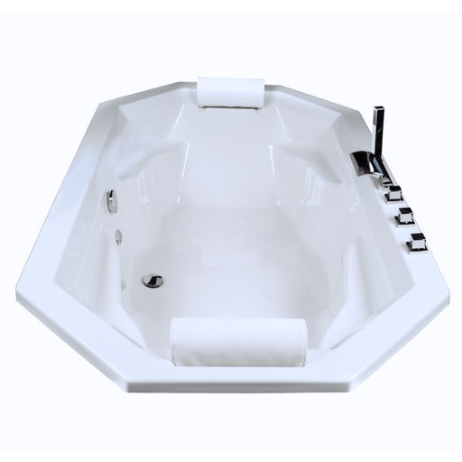 Barbados Badewanne für 2 Personen - LED Ambiente, Wasserfall und Kopfstützen - Caribia