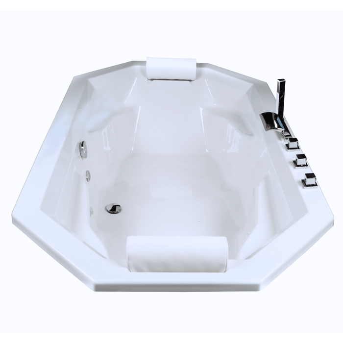 Barbados Badewanne für 2 Personen - LED Ambiente, Wasserfall und Kopfstützen - Caribia