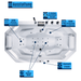 Barbados Premium Indoor Whirlpool – 24 Massagedüsen, LED, Ozon & Heizung - Caribia