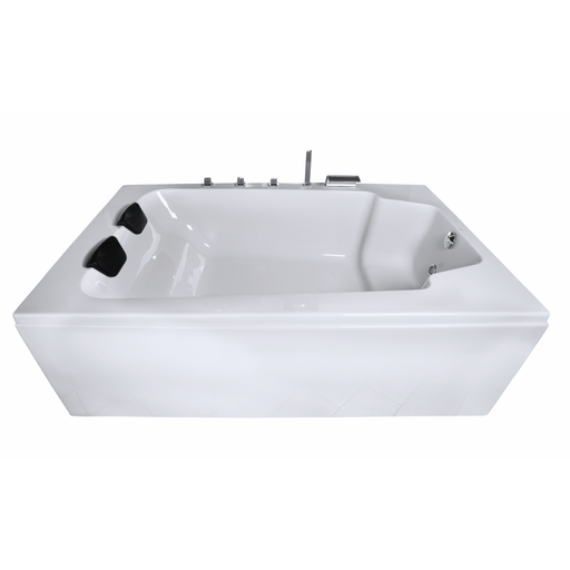 Classic Badewanne für 2 Personen - LED Ambiente, Wasserfall und Kopfstützen - Caribia