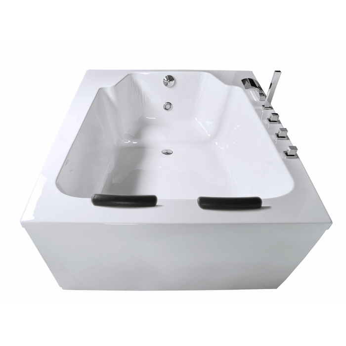 Classic Badewanne für 2 Personen - LED Ambiente, Wasserfall und Kopfstützen - Caribia