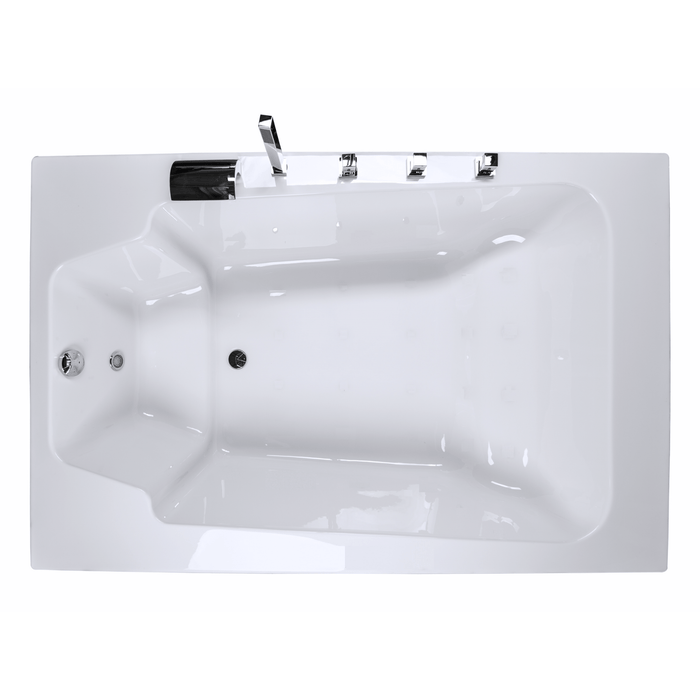 Classic Badewanne für 2 Personen - LED Ambiente, Wasserfall und Kopfstützen - Caribia