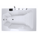 Classic Badewanne für 2 Personen - LED Ambiente, Wasserfall und Kopfstützen - Caribia