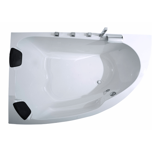 Delta - XL Badewanne für 2 Personen - LED Ambiente, Wasserfall und Kopfstützen - Caribia
