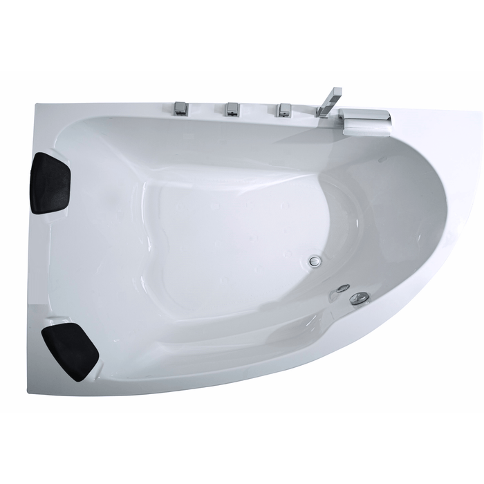 Delta - XL Badewanne für 2 Personen - LED Ambiente, Wasserfall und Kopfstützen - Caribia