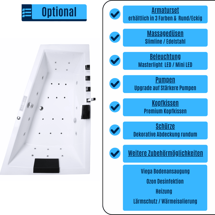 Diagool Premium Indoor Whirlpool – 24 Massagedüsen, LED, Ozon & Heizung - Caribia