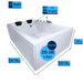 Dynasty Doppel - Badewanne für 2 Personen - LED Ambiente, Wasserfall und Kopfstützen - Caribia
