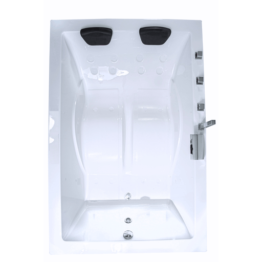 Dynasty Doppel - Badewanne für 2 Personen - LED Ambiente, Wasserfall und Kopfstützen - Caribia