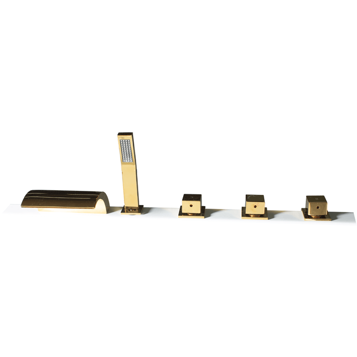 Elegante 5 - Loch Armatur mit Design Wasserfall - Caribia