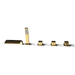 Elegante 5 - Loch Armatur mit Design Wasserfall - Caribia