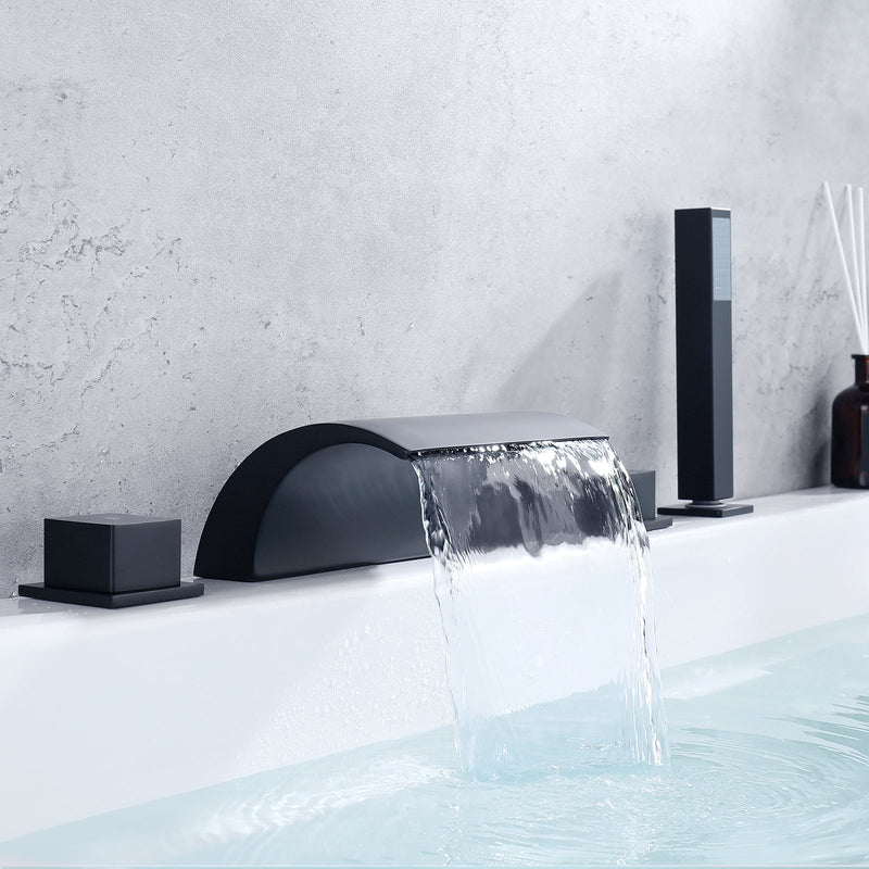 Elegante 5 - Loch Armatur mit Design Wasserfall - Caribia