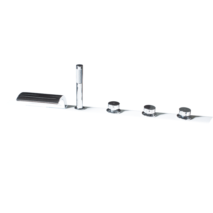 Elegante 5 - Loch Armatur mit Design Wasserfall - Caribia