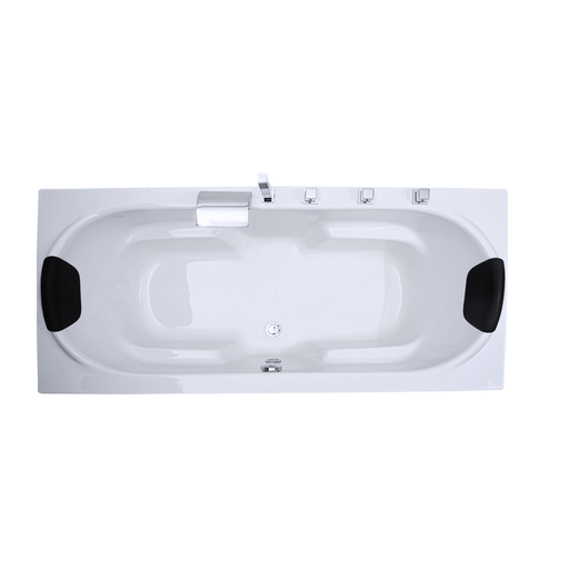 Komfort Badewanne - LED Ambiente, Wasserfall und Kopfstützen - Caribia
