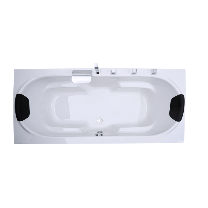 Komfort Badewanne - LED Ambiente, Wasserfall und Kopfstützen - Caribia