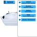Samoa Badewanne für 2 Personen - LED Ambiente, Wasserfall und Kopfstützen - Caribia