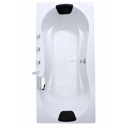 Trento Badewanne für 2 Personen - LED Ambiente, Wasserfall und Kopfstützen - Caribia