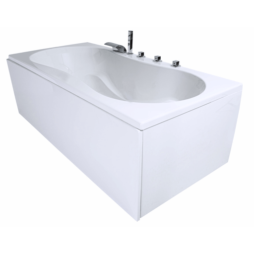 Trento Badewanne für 2 Personen - LED Ambiente, Wasserfall und Kopfstützen - Caribia