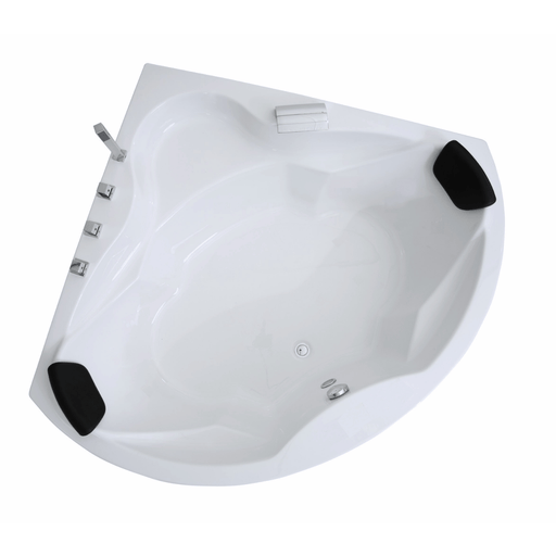 Vanaty Badewanne für 2 Personen - LED Ambiente, Wasserfall und Kopfstützen - Caribia