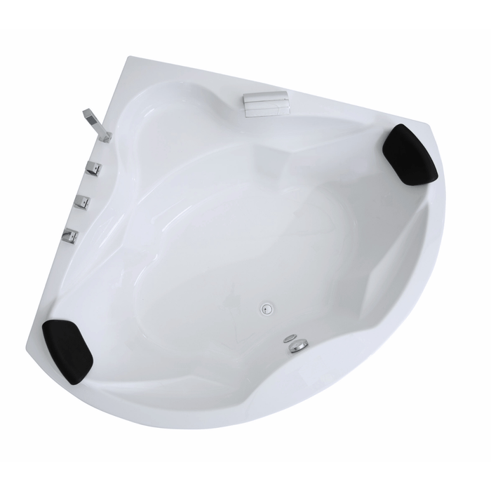 Vanaty Badewanne für 2 Personen - LED Ambiente, Wasserfall und Kopfstützen - Caribia
