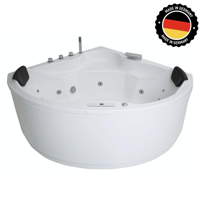 Vanaty Premium Indoor Eck - Whirlpool – 24 Massagedüsen, LED, Ozon & Heizung - Caribia