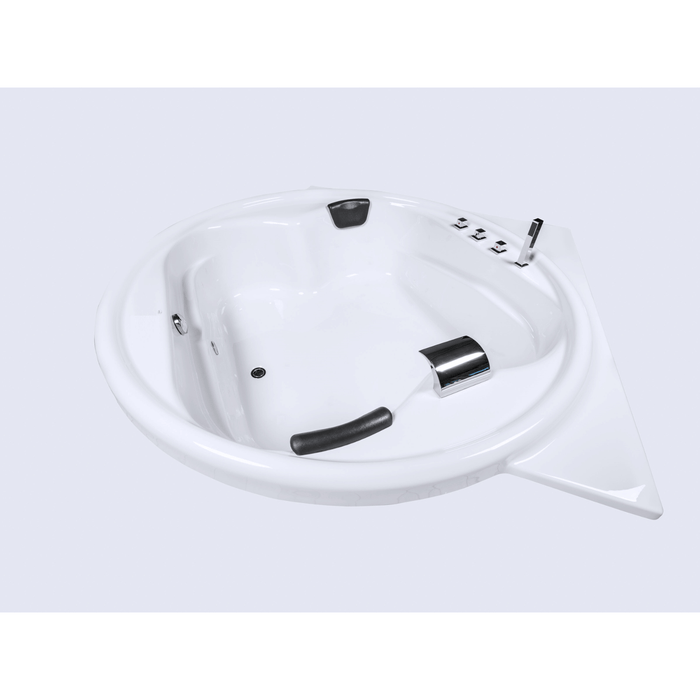 Vidal - XXL Badewanne für 2 Personen - LED Ambiente, Wasserfall und Kopfstützen - Caribia