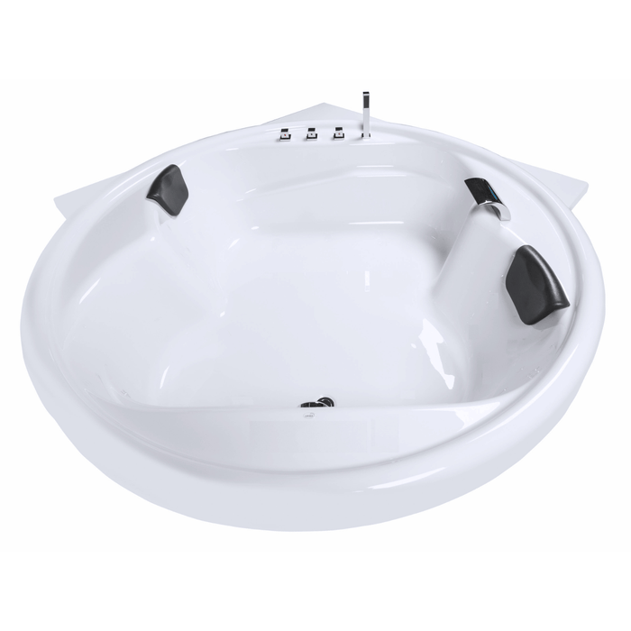 Vidal - XXL Badewanne für 2 Personen - LED Ambiente, Wasserfall und Kopfstützen - Caribia