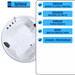 Vidal - XXL Badewanne für 2 Personen - LED Ambiente, Wasserfall und Kopfstützen - Caribia