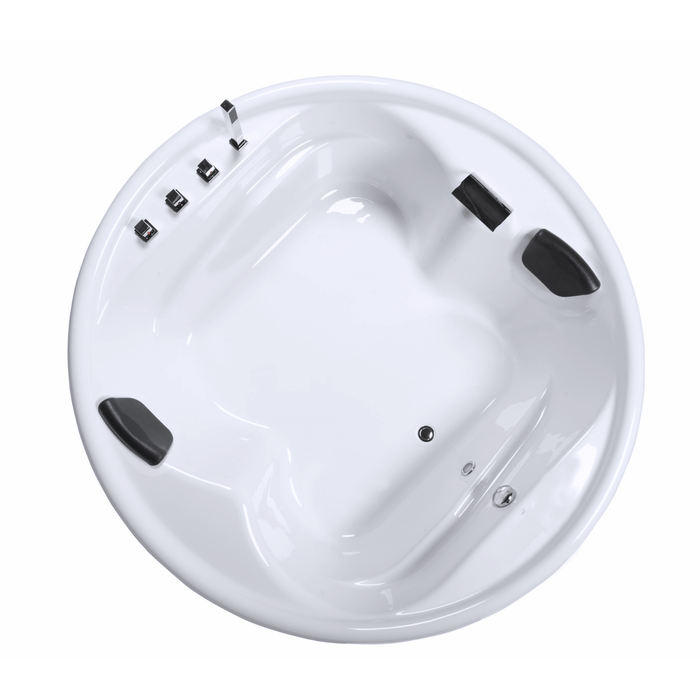 Vidal - XXL Badewanne für 2 Personen - LED Ambiente, Wasserfall und Kopfstützen - Caribia