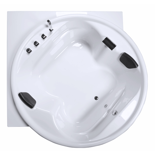 Vidal - XXL Badewanne für 2 Personen - LED Ambiente, Wasserfall und Kopfstützen - Caribia