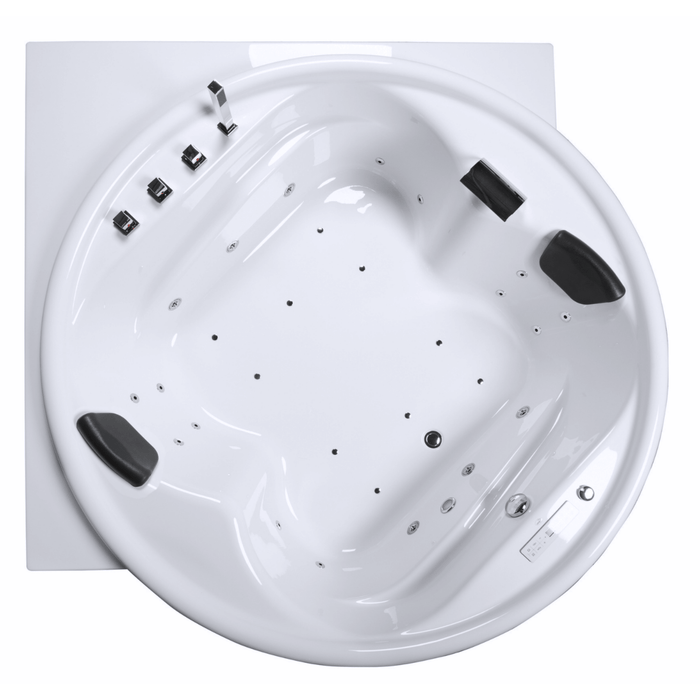 Vidal - XXL Premium Indoor Whirlpool – 24 Massagedüsen, LED, Ozon & Heizung - Caribia