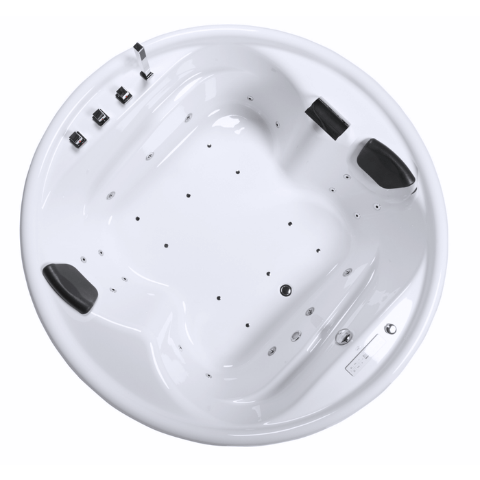 Vidal - XXL Premium Indoor Whirlpool – 24 Massagedüsen, LED, Ozon & Heizung - Caribia
