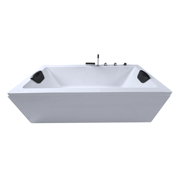 X - Tube Badewanne für 2 Personen - LED Ambiente, Wasserfall und Kopfstützen - Caribia