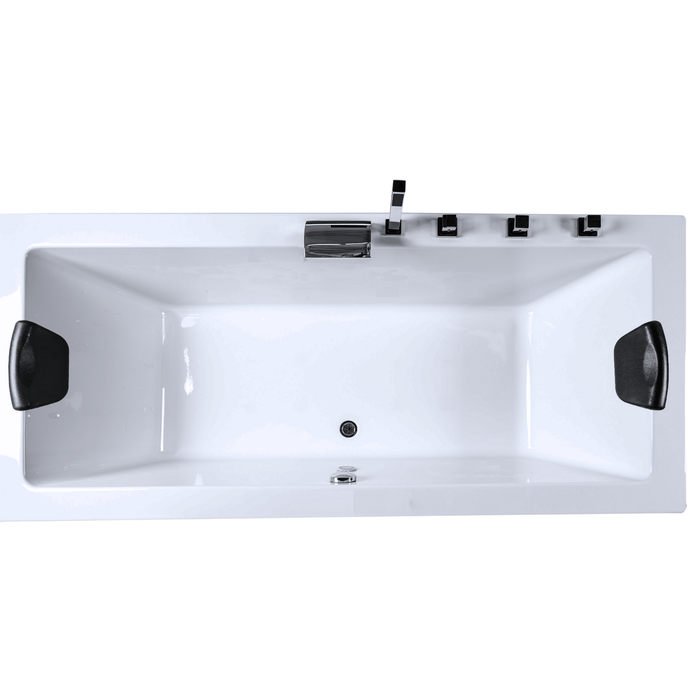 X - Tube Badewanne für 2 Personen - LED Ambiente, Wasserfall und Kopfstützen - Caribia